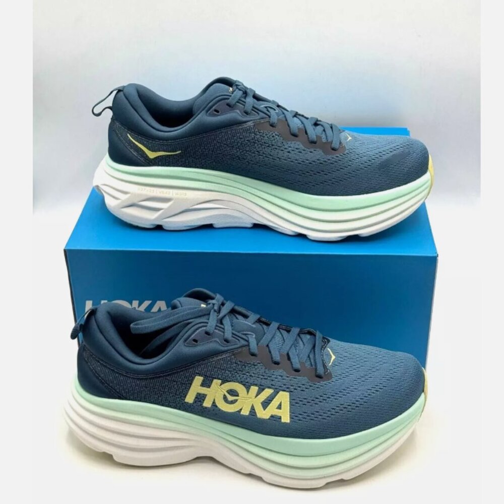 Men's HOKA Bondi 8  - Color: Midnight Ocean Bluesteel - NEW NEW NEW